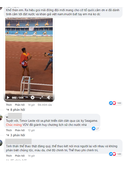 VĐV Timor Leste tìm cờ Việt Nam để hôn ăn mừng HCB SEA Games 31, tri ân khán giả chủ nhà đã cổ vũ  - Ảnh 6