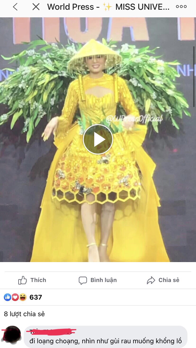 Thảo Nhi Lê bị chê như gùi rau muống trong phần trang phục dân tộc của Miss Universe Việt Nam 2022 - Ảnh 5