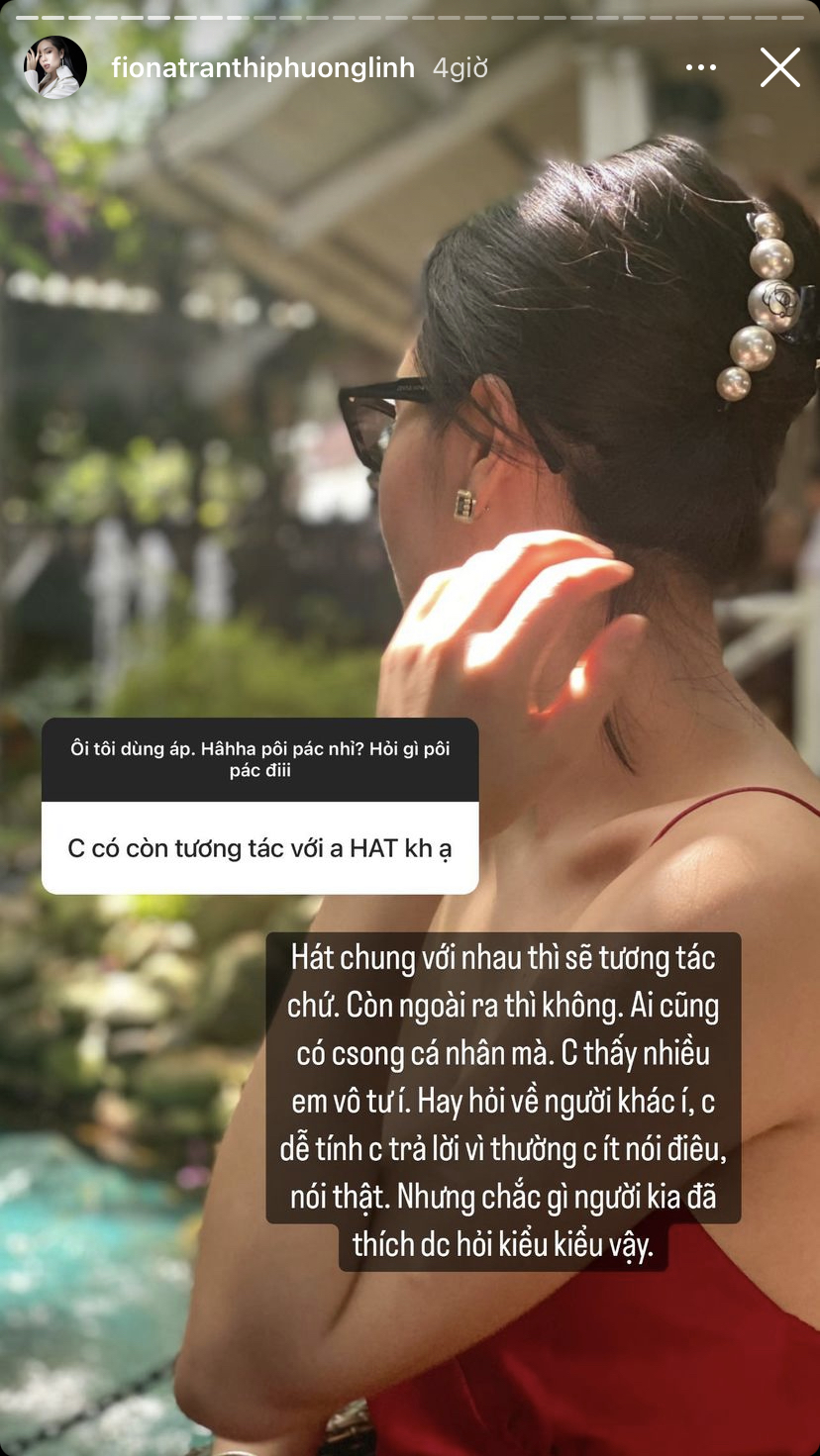 Được hỏi về mối quan hệ với Hà Anh Tuấn, Phương Linh trả lời thẳng thừng.