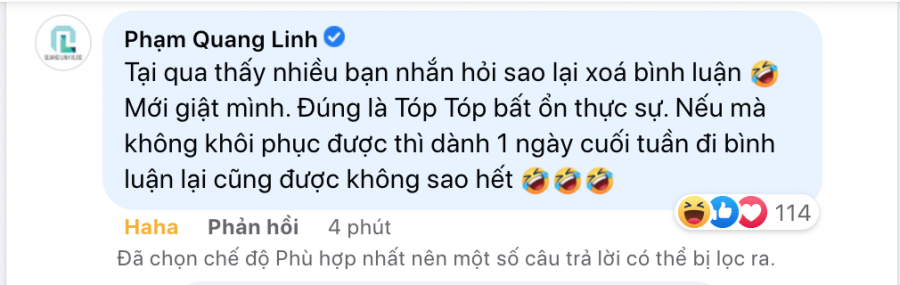 Quang Linh Vlogs thanh minh không xoá comment TikTok, fan chú ý điểm này - Ảnh 2