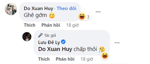 DJ Huy DX - ông xã Lưu Đê Ly cũng khiến ai nấy bật cười khi góp vui bằng bình luận ngắn ngủn trước bức ảnh 'khét lẹt' của vợ: 'Ghê gớm'. 