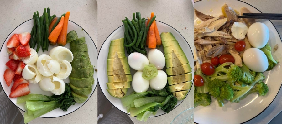 Bữa ăn mỗi ngày của H'Hen Niê đơn giản nhưng vẫn đảm bảo đủ dinh dưỡng và màu sắc bắt mắt nên vẫn tạo sự hấp dẫn, ngon miệng.