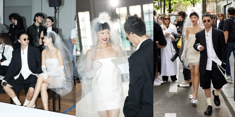 Cô em Trendy cùng vị hôn phu gây ấn tượng với bộ 'ảnh cưới độc nhất vô nhị' tại Paris Fashion Week