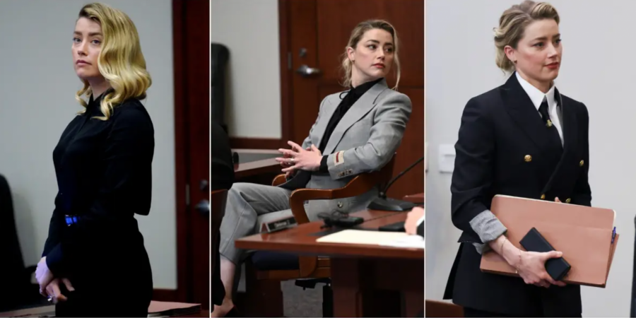 Amber Heard diện vest hơi hướng menswear khi hầu tòa cùng Johnny Depp.
