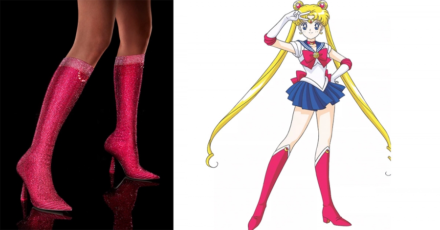 Cận cảnh đôi boots đẹp mê mệt của nhà Jimmy Choo được lấy theo nguyên tác của 'Sailor Moon'.