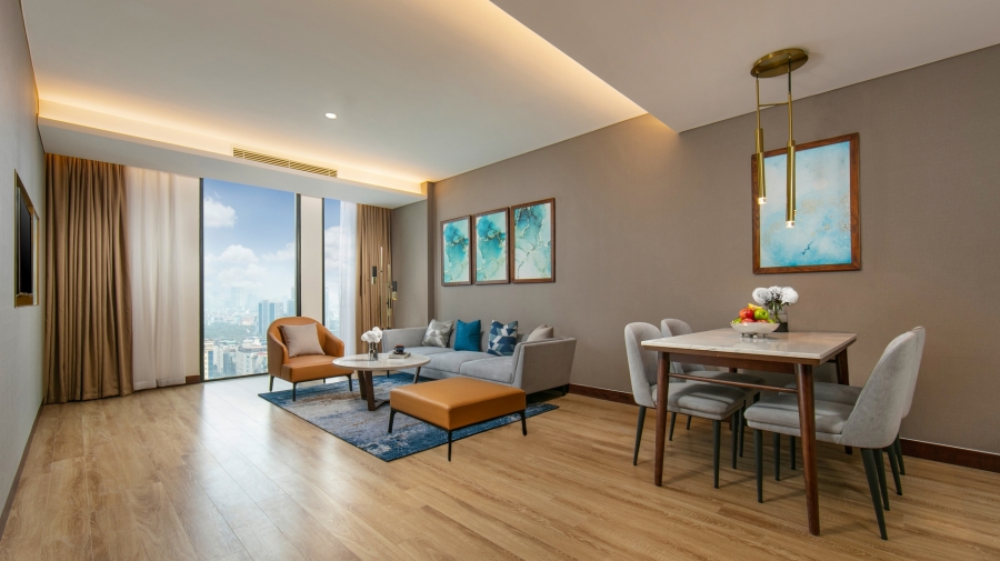 Không gian phòng One Bedroom Suites tại Mövenpick Living West Hanoi - Ảnh 4