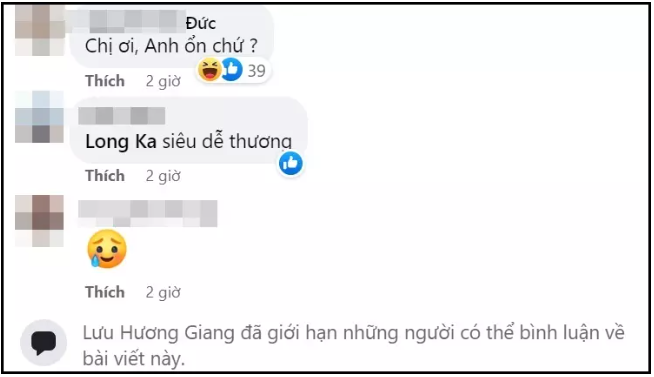 Lưu Hương Giang giới hạn người bình luận trên facebook