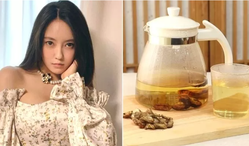 Hyomin chia sẻ trà ngưu bàng là nước uống hàng ngày cô sử dụng trong quá trình ăn kiêng