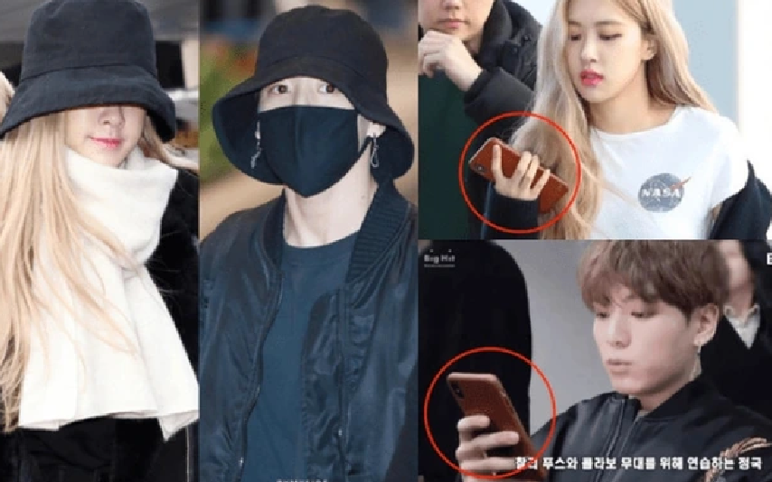 2 ngôi sao nhiều lần lộ bằng chứng dùng đồ đôi, làm cho netizen bàn tán xôn xao. Không khó để nhận ra mũ và điện thoại của họ rất giống nhau