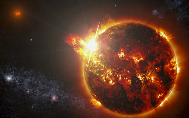 Bão Mặt Trời (sự phun trào nhật hoa) trên thực tế là sự tăng cường độ đột ngột của gió Mặt Trời do hoạt động bất thường ở một khu vực nào đó trên Mặt Trời với sự xuất hiện của những quầng lửa hoặc các vết đen.