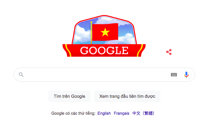 Google chào mừng ngày Quốc Khánh Việt Nam 2020.