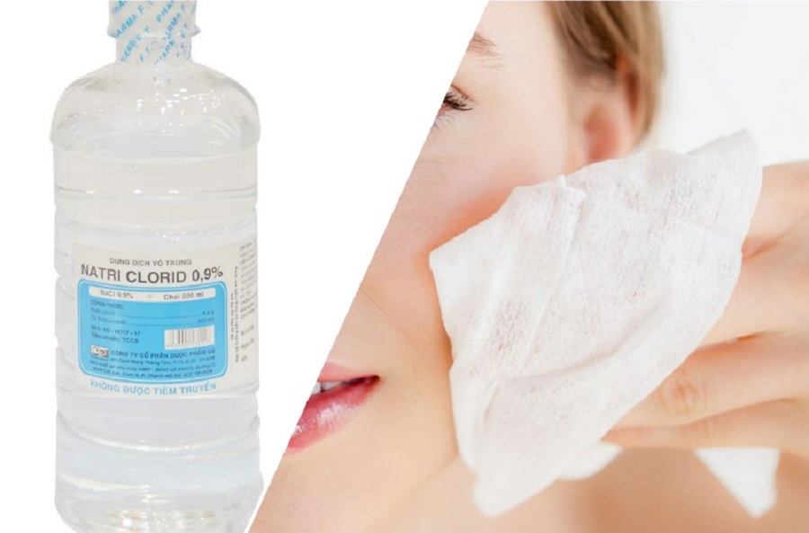 Cách tẩy trang bằng nước muối sinh lý vừa làm sạch da, vừa giúp kháng khuẩn cho da