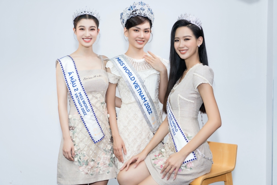 Top 3 Miss World Vietnam 2022 nhận được sự ủng hộ của người hâm mộ sắc đẹp.