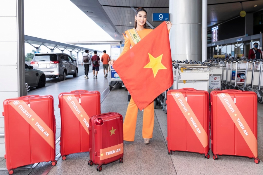 Hoa hậu Đoàn Thiên Ân đã đến Indonesia để tham gia cuộc thi Miss Grand International 2022.