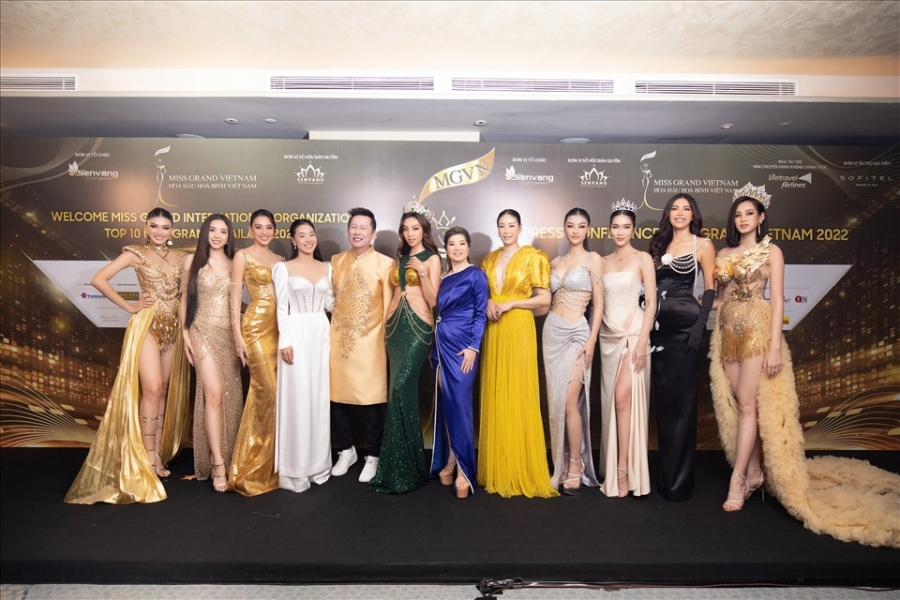 Dàn người đẹp tại buổi họp báo khởi động cuộc thi Miss Grand Vietnam 2022