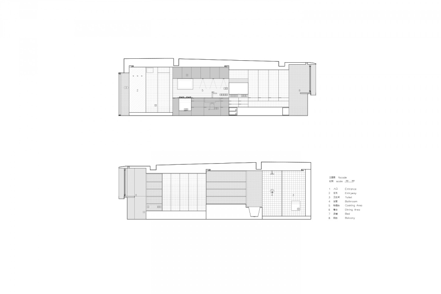 Sơ đồ thiết kế căn hộ do Atelier Mearc cung cấp.