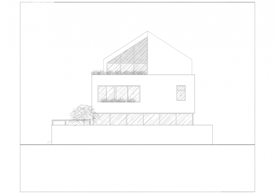 Sơ đồ thiết kế công trình White Cube House do MM++ architects cung cấp.