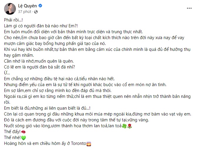 Lệ Quyên nói gì khi được nhận xét 'là mẫu phụ nữ mà đàn ông mơ ước' - Ảnh 1