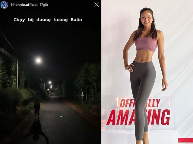 H'Hen Niê cũng từng chia sẻ qua story Instagram mình chạy bộ đường dài mỗi ngày để nâng cao thể chất.