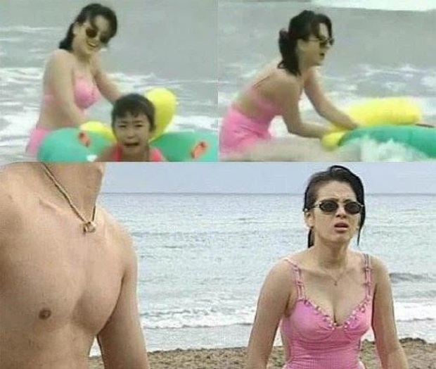 Trong bộ phim 'Soonpoong Clinic', Song Hye Kyo táo bạo khi mặc bikini trên biển, khoe vòng 1 căng tròn, quyến rũ.