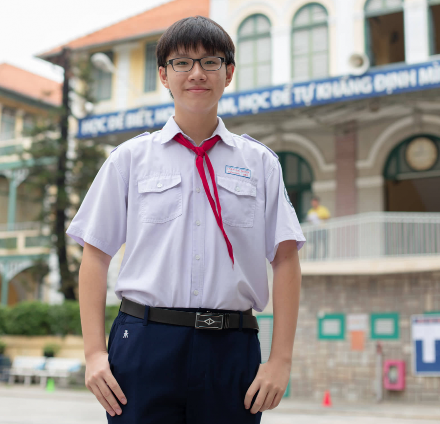 Dương Kiến Khải - nam sinh đạt điểm 10 ba môn thi vào lớp 10 THPT.