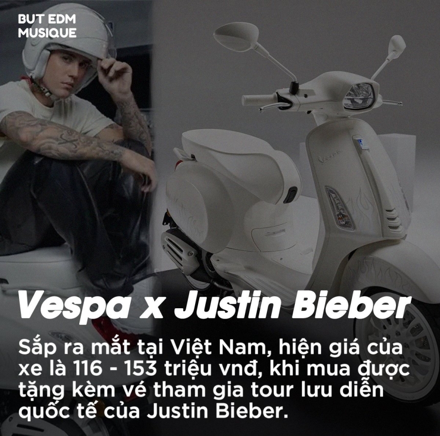 Xe Vespa do Justin Bieber thiết kế dự kiến giá trăm triệu, quà tặng kèm còn hấp dẫn hơn xe? - Ảnh 3
