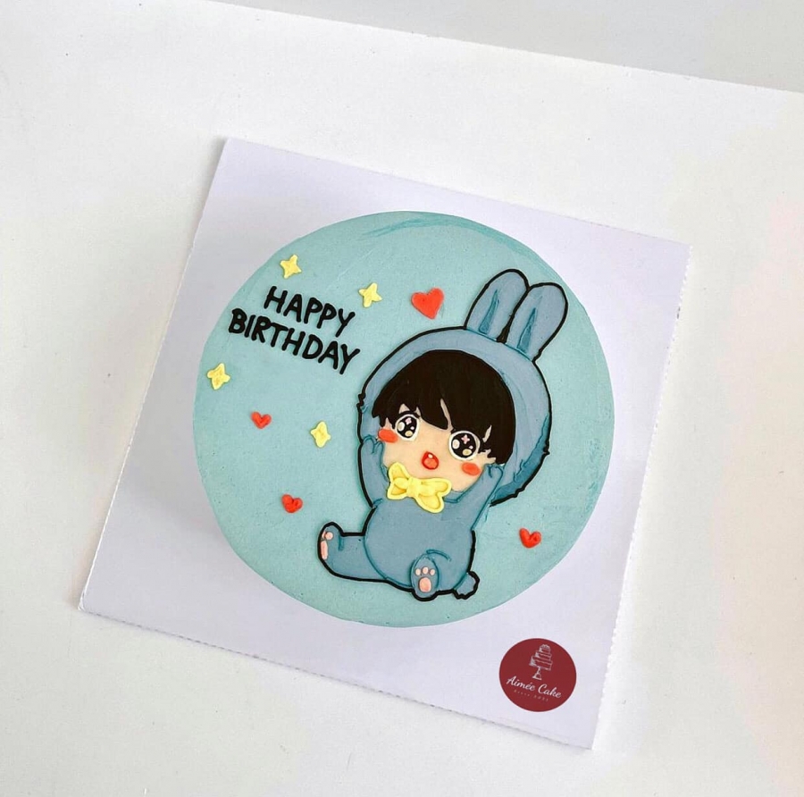 Bánh sinh nhật dành cho bé trai được trang trí nhân vật hoạt hình ngộ nghĩnh(Nguồn ảnh: Aimee Cake).