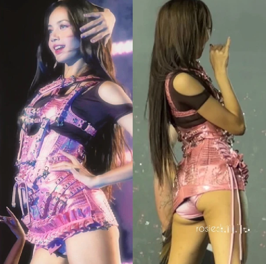 Theo Koreaboo, trong concert gần đây, Lisa diện trang phục thiết kế riêng với phong cách mạnh mẽ. Tuy nhiên, điều fan phản ứng là trang phục quá ngắn, vòng ba của cô bị lộ ra ngoài, ở những góc chụp cận cảnh khá nhạy cảm.