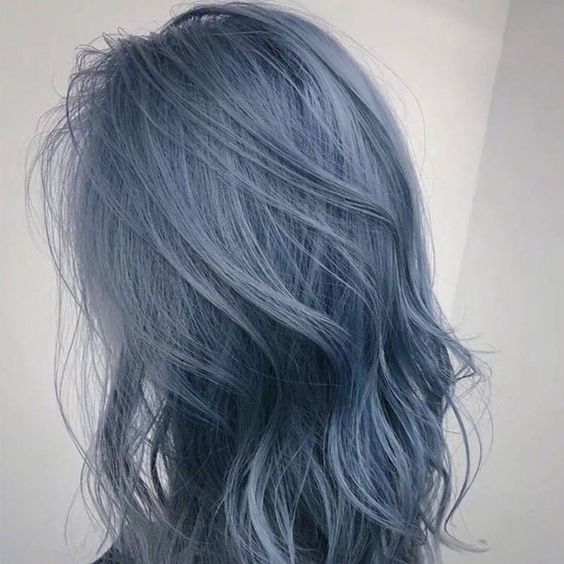 Màu tóc xanh khói