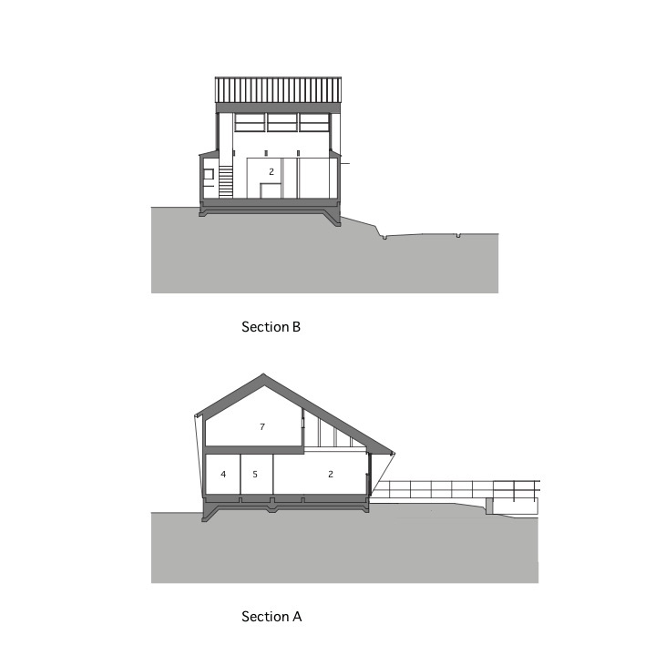 Sơ đồ thiết kế công trình House in Nishimatsugaoka doArbol Design cung cấp.