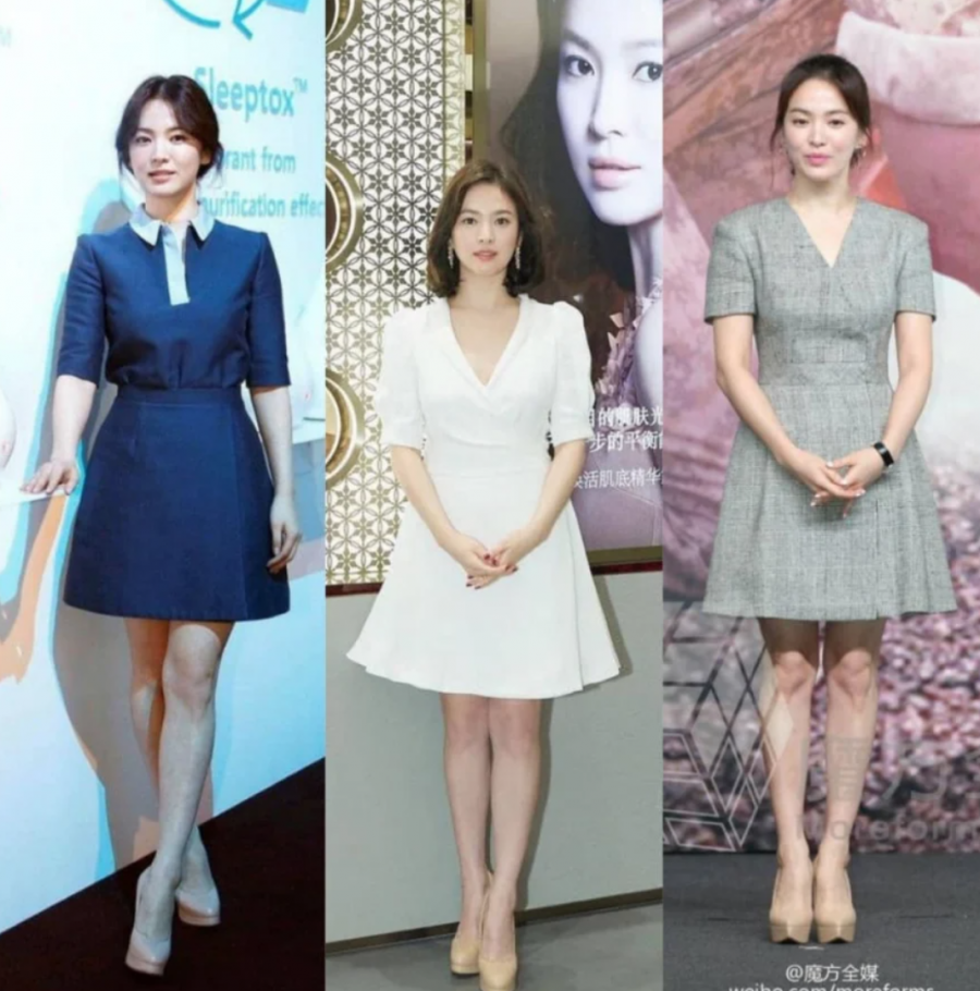 Những đôi giày cao gót màu nude đã gắn liền với hình ảnh thời trang của Song Hye Kyo suốt nhiều năm qua. 