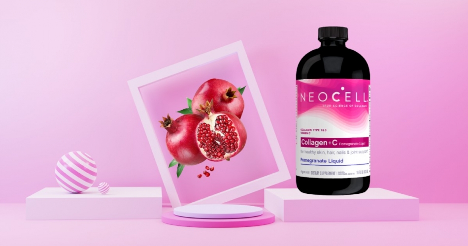 Collagen lựu dạng nước Neocell Collagen + C Pomegranate Liquid là một trong top 6 sản phẩm collagen của Mỹ được tin dùng nhất.