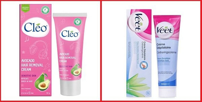 Kem tẩy lông Cleo được sử dụng cho đa vùng da hơn so với kem tẩy lông Veet.