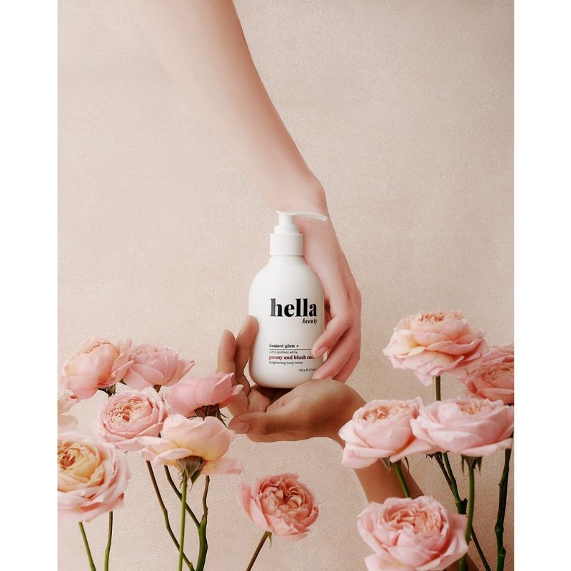 Kem body trắng da Nâng tone tức thì Dưỡng ẩm Chống nắng Hella Beauty