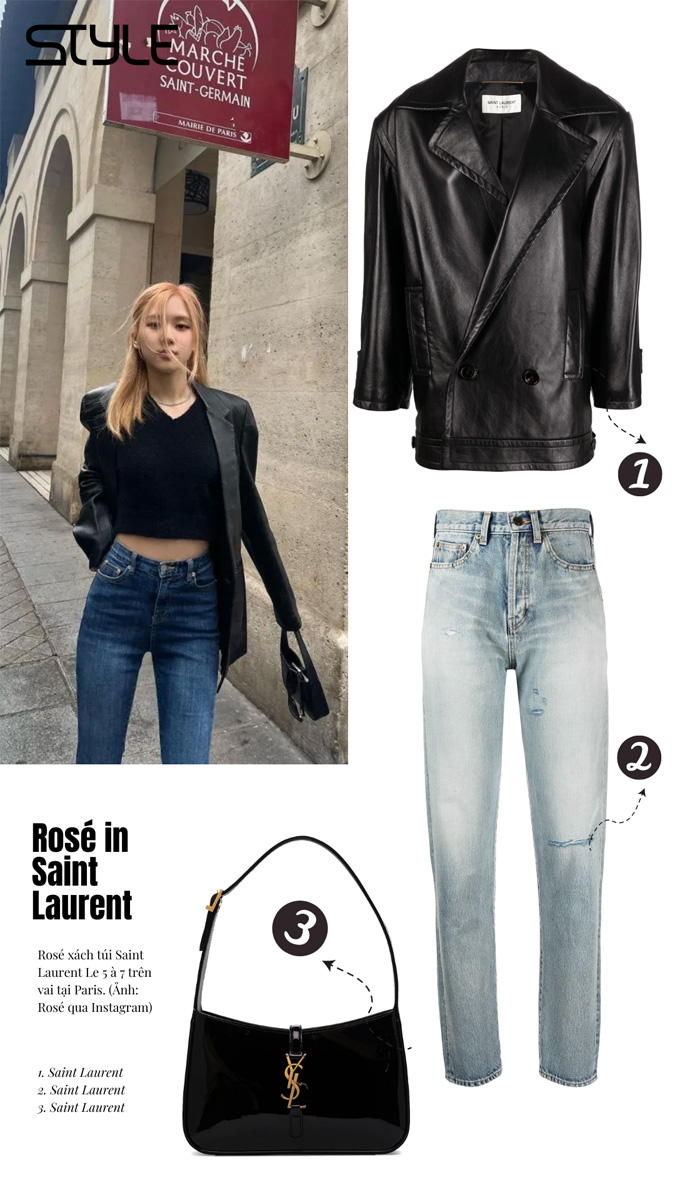 Rosé diện đồ Saint Laurent