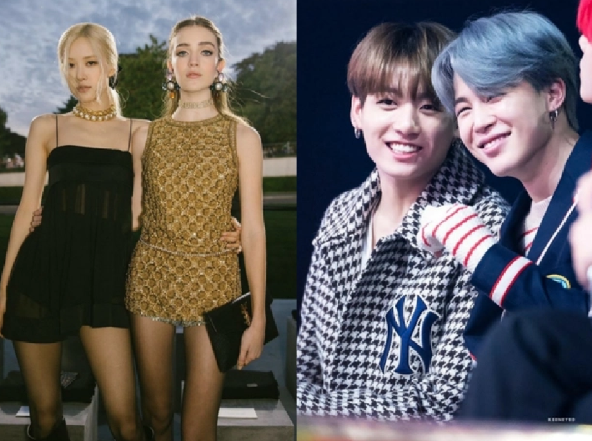 Jimin và Talia Ryder đã bị cắt khỏi hình gốc, làm cho nhiều khán giả còn tưởng Rosé đi chơi cùng Jungkook