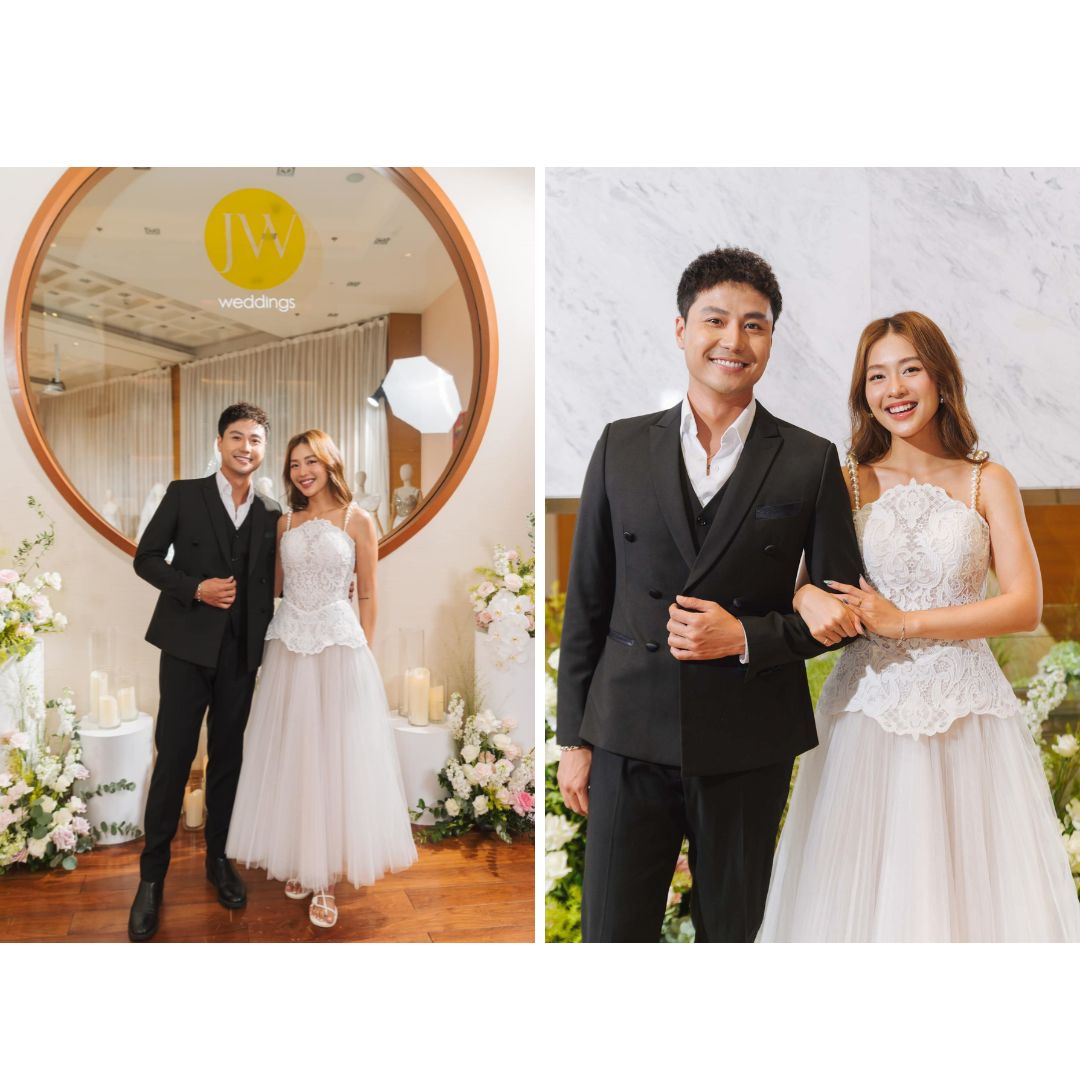 Khả Ngân - Thanh Sơn tay trong tay đi ngắm váy cưới