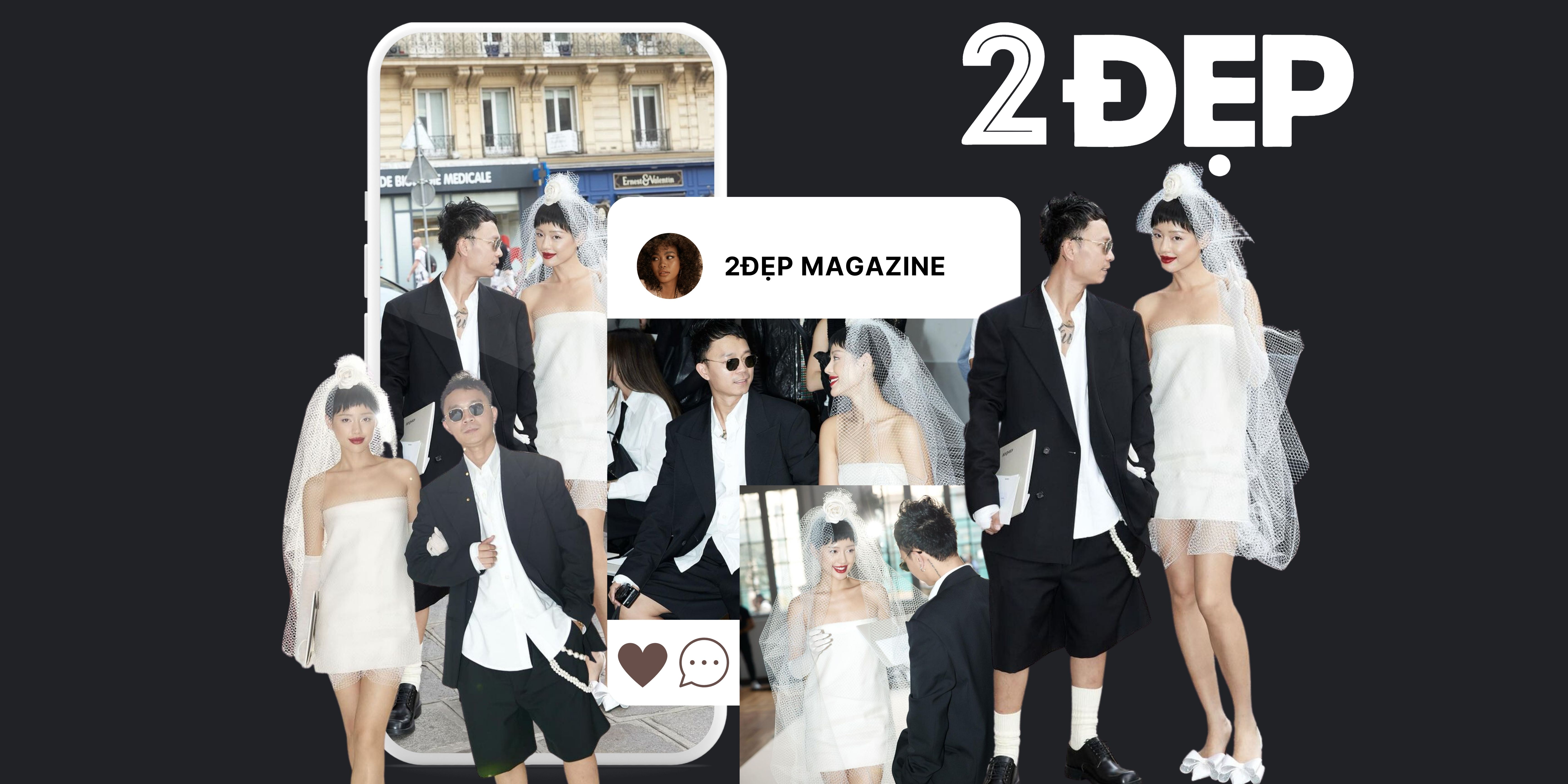 Cô em Trendy cùng vị hôn phu gây ấn tượng với bộ "ảnh cưới độc nhất vô nhị" tại Paris Fashion Week 