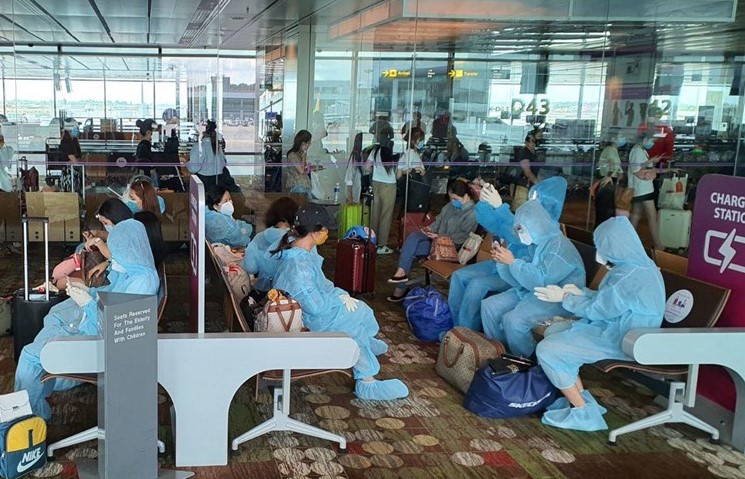 158 hành khách của Vietjet hạ cánh xuống sân bay Tân Sơn Nhất ngày 30/9. Ảnh: Vietjet Air.