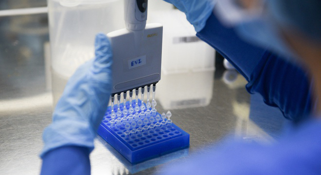 Xét nghiệm rRT-PCR trong phòng thí nghiệm.