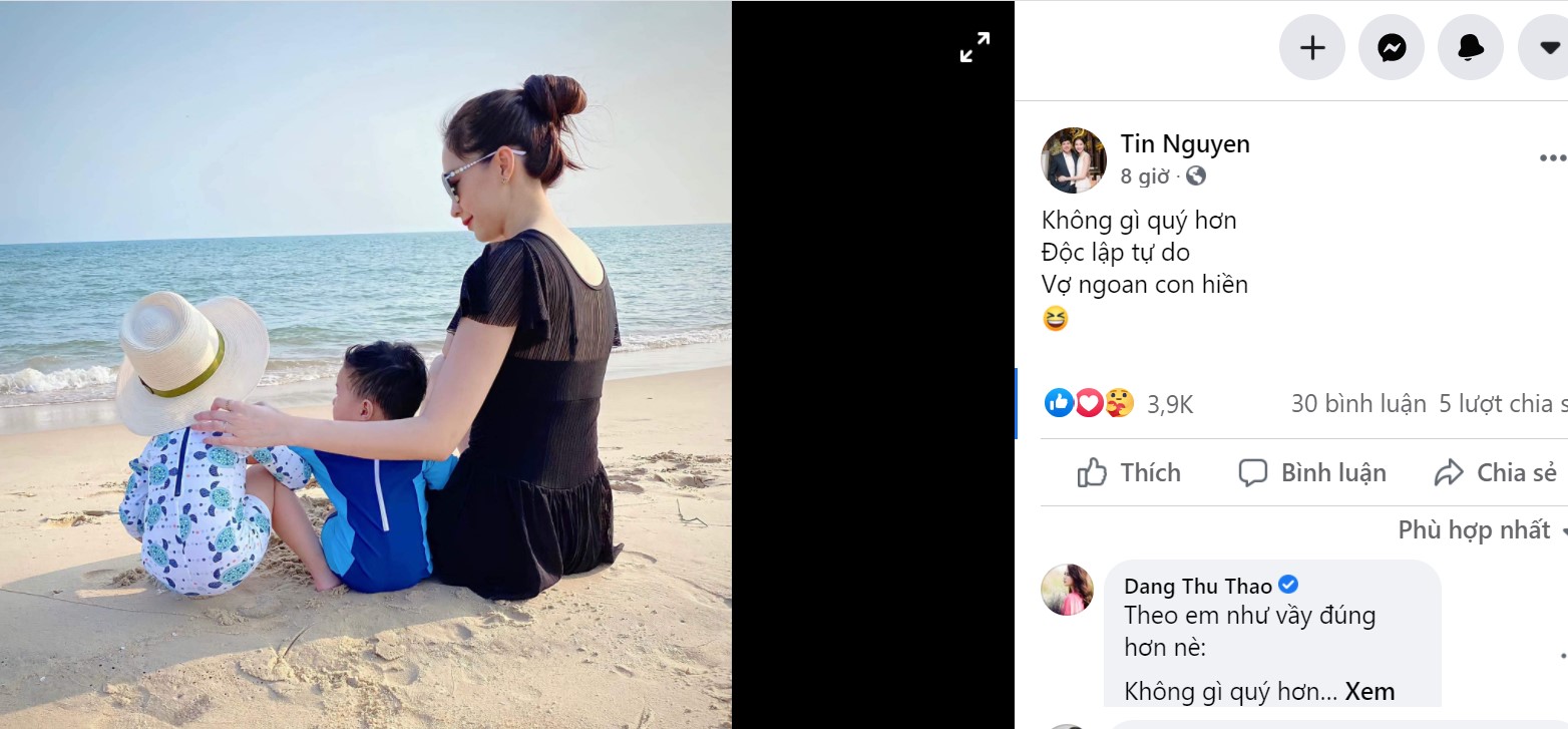 Chồng đại gia của Hoa hậu Đặng Thu Thảo khiến dân mạng "bão like" vì phát ngôn về ba điều quý nhất cuộc đời: Tự do, vợ ngoan, con hiền