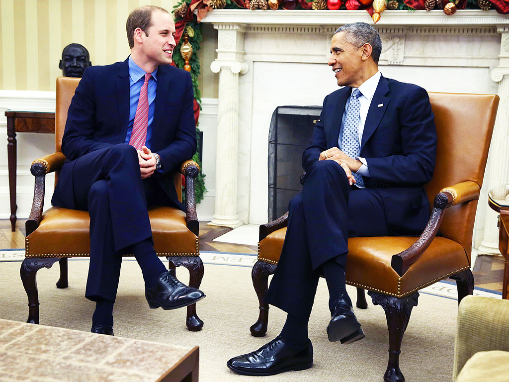 Cuộc gặp gỡ của Hoàng tử William và cựu Tổng thống Barack Obama năm 2014
