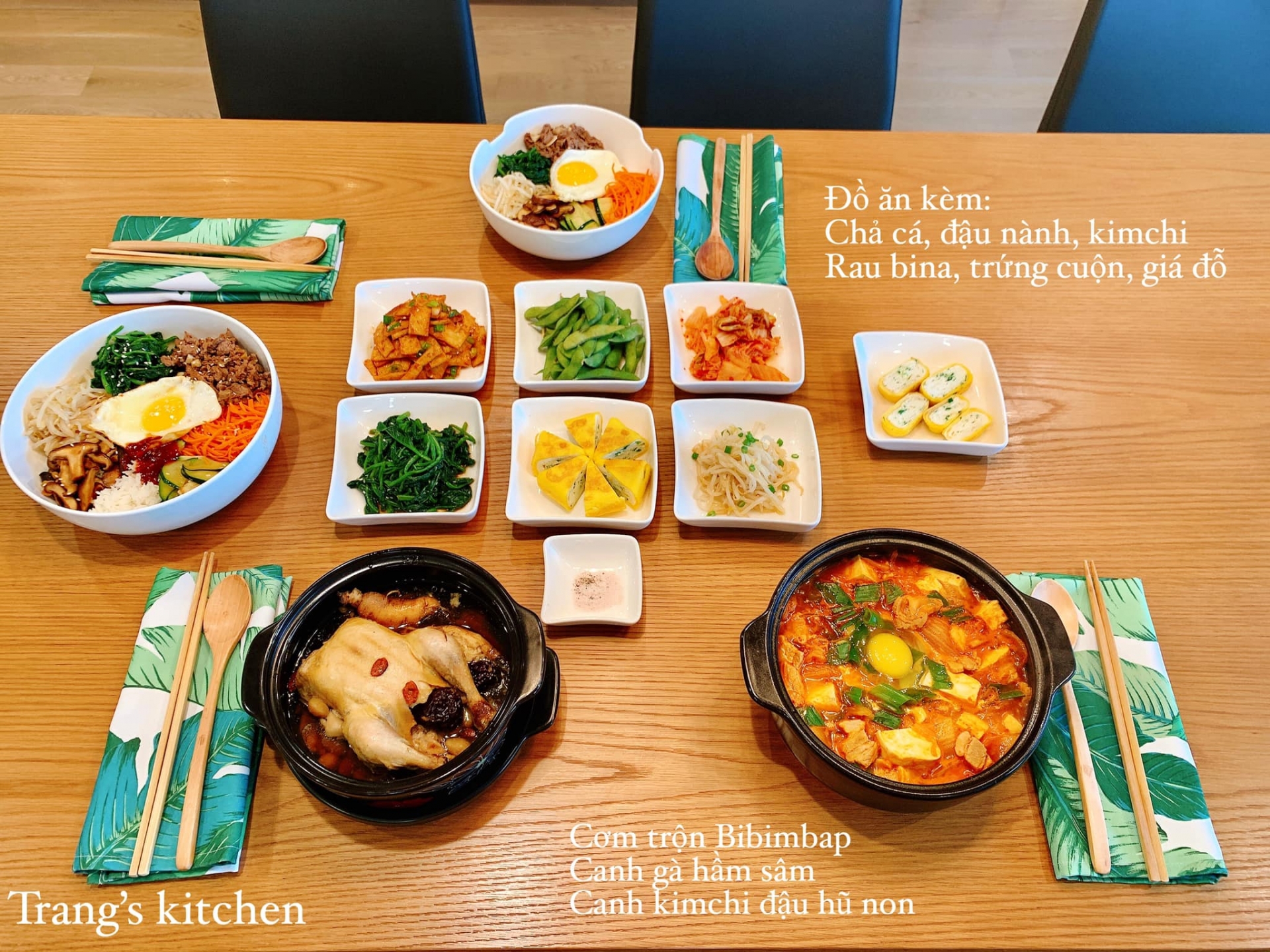 Một bữa cơm chuẩn kiểu Hàn.