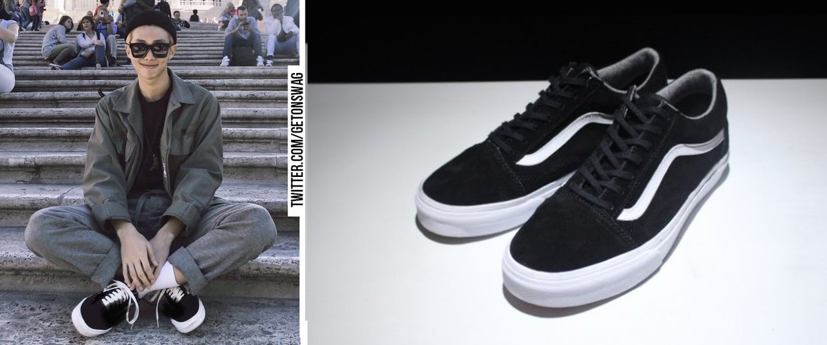 Chàng rapper RM của BTS cũng lựa chọn diện mẫu giày huyền thoại có giá 'hạt dẻ' này. Có thể thấy rằng Vans Old Skool có sức lan toả rất lớn và trở thành dòng sneakers 'hot hit' từ trước đến nay.