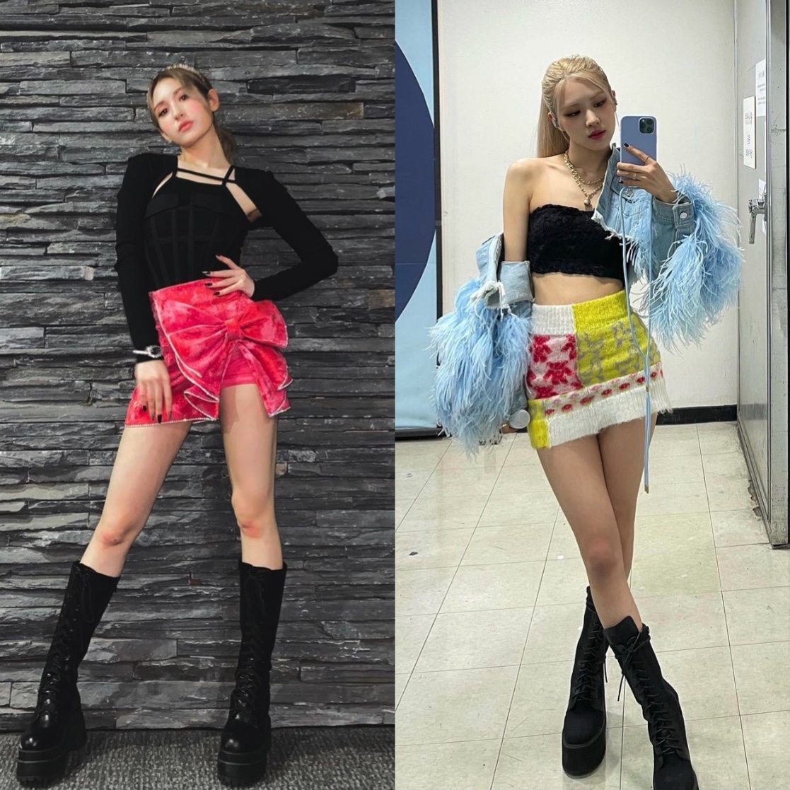 Không chỉ vậy, cách stylist phối đồ cho cả hai cô nàng cũng khá giống nhau khiến netizen cảm thấy khó hiểu.