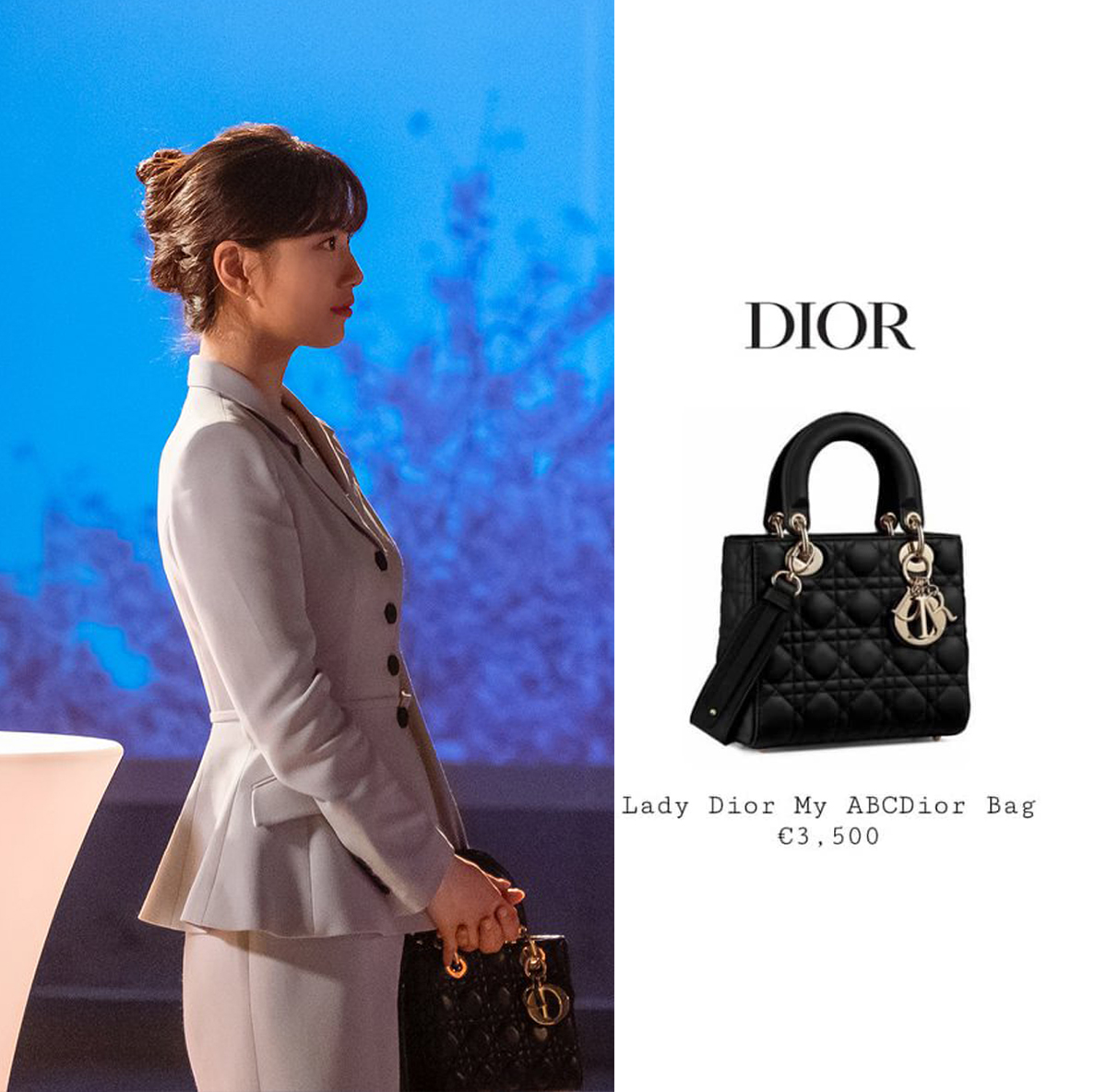 'Tình đầu quốc dân' Suzy là Đại sứ thương hiệu của Dior nên trong một phân cảnh trong bộ phim 'Start-Up' cũng có sự xuất hiện của chiếc túi Lady Dior nổi tiếng.