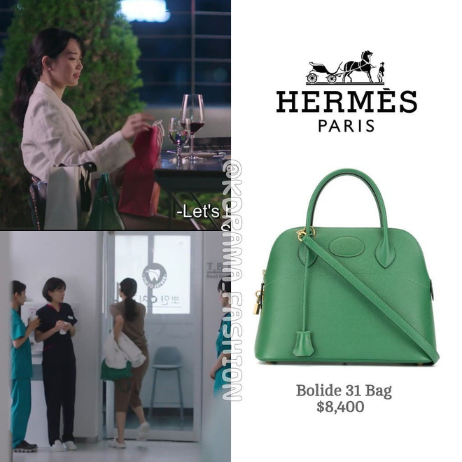 Dù chẳng phải Đại sứ của Hermes nhưng Shin Min Ah vẫn sở hữu một BST túi xách hàng hiệu của nhà mốt Pháp trong bộ phim 'Hometown Cha-Cha-Cha'.