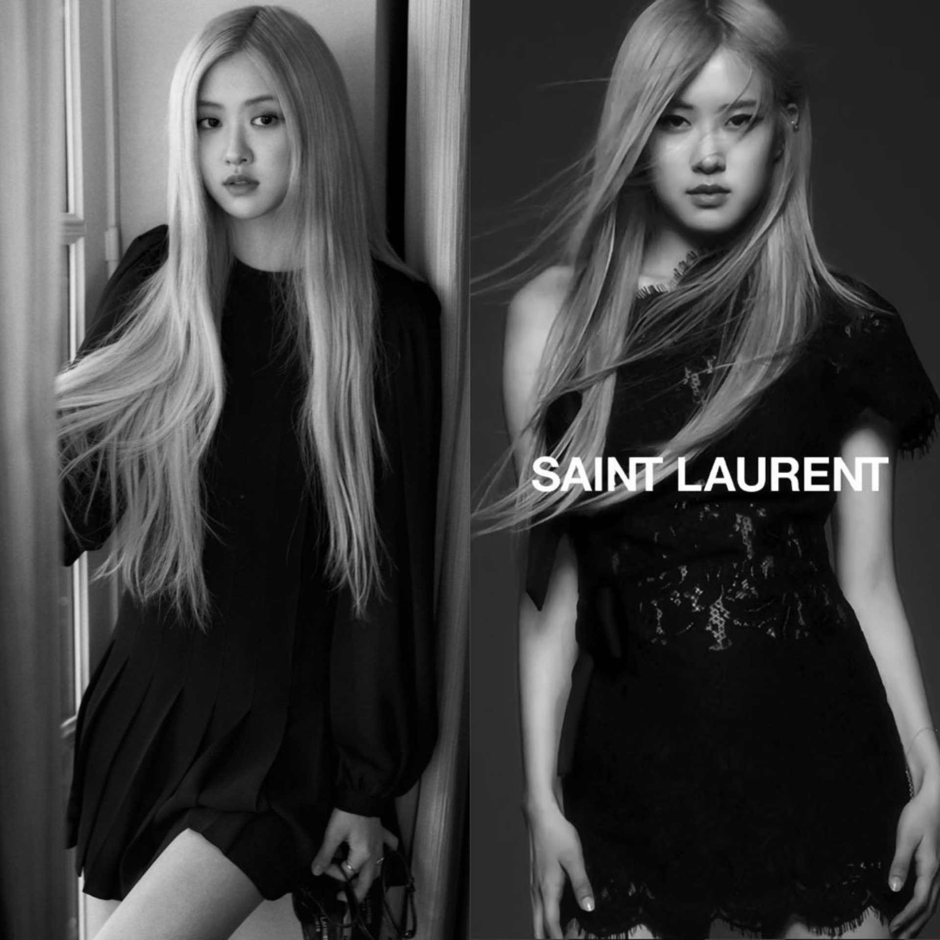 Dẫu biết 'đặc sản' của Saint Laurent là ảnh đen trắng nhưng qua bao nhiêu 'mùa trăng' mà nhà mốt Pháp vẫn chỉ cho Rosé diện tóc bạch kim xoã dài bay trong gió cùng những trang phục màu đen quá an toàn và mờ nhạt đến mức chẳng ai nhìn rõ cô nàng mặc cái gì.