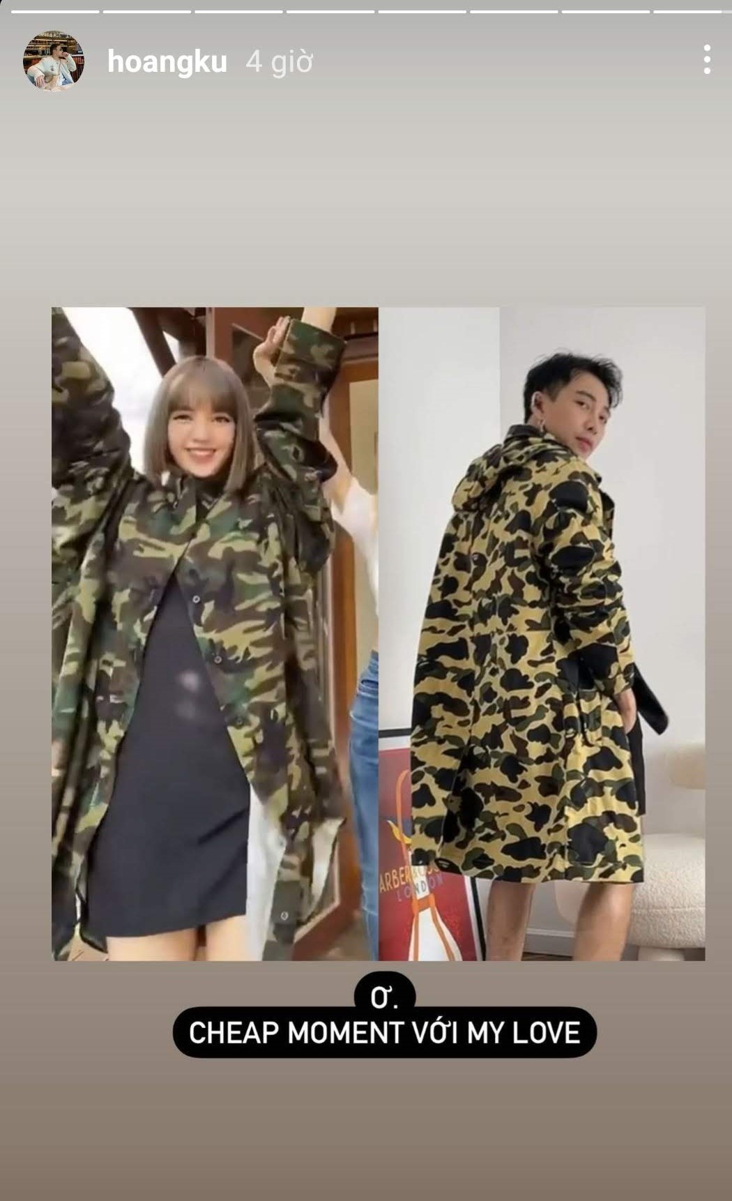Là một fan 'cứng' của BLACKPINK, stylist Hoàng Ku thể hiện trình độ 'đu trend' cùng idol cực thần tốc. Cũng như các fan Việt khác, chắc hẳn Hoàng Ku cũng cảm thấy vô cùng vui mừng khi có được cheap moment với Lisa đơn giản đến vậy.