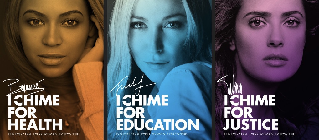 'Chime For Change' là một chiến dịch toàn cầu của Gucci do Frida Giannini thành lập. Chiến dịch hỗ trợ các dịch vụ sức khoẻ, y tế, bảo vệ quyền lợi của phụ nữ và bé gái.